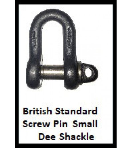 British Standard Screw Pin Small Dee Shackle | Rope Services Direct